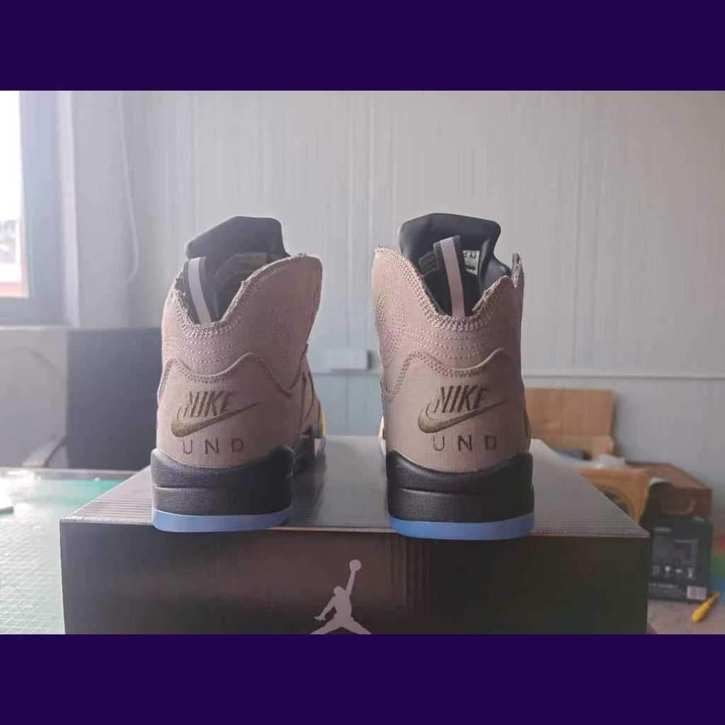 Jordan 5 Design-Inspired - "Undefeated Light Brown Canvas" - AJ5-UNDF-546 - Sole Revival and Redemption LLC