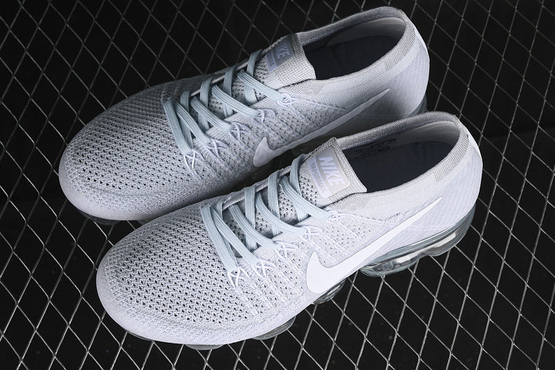 VMP‑WHTCLR‑013 — Nike Air VaporMax Flyknit — Triple White/Clear — Design‑Inspired