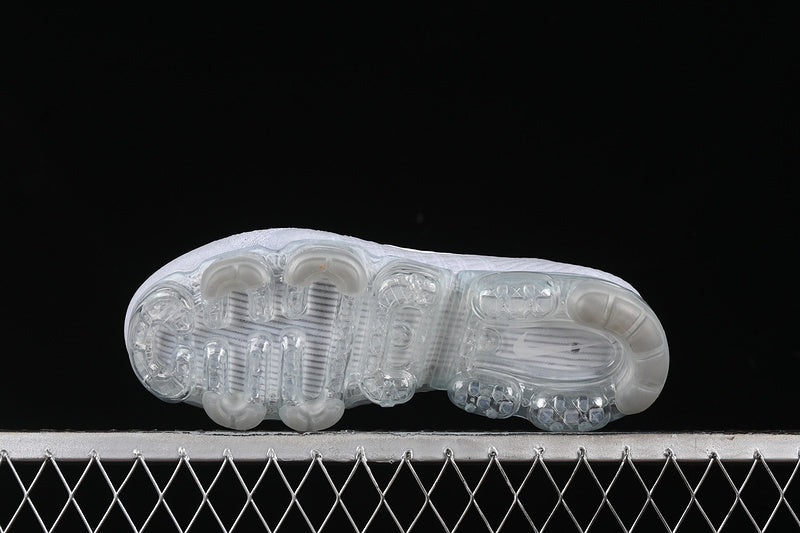 VMP‑WHTCLR‑013 — Nike Air VaporMax Flyknit — Triple White/Clear — Design‑Inspired