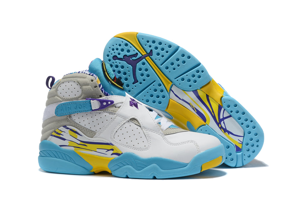 Jordan 8 – Design‑Inspired "White Aqua" Custom Tribute Build AJ8‑WHITEAQUA‑813
