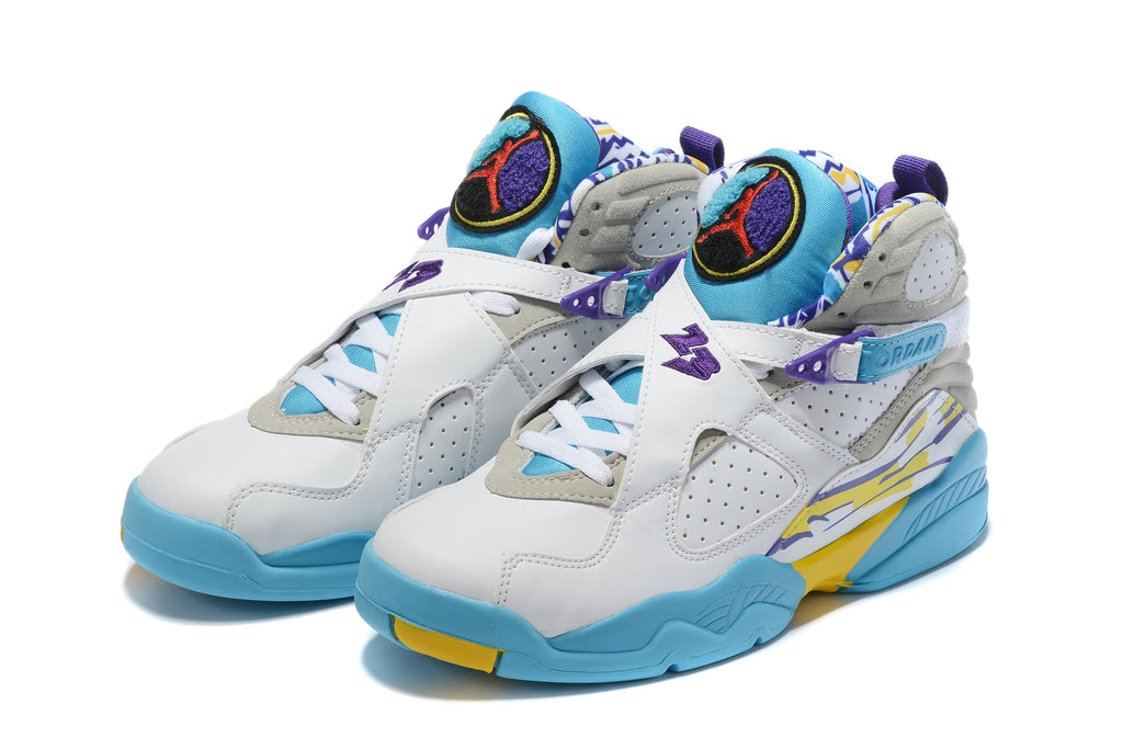 Jordan 8 – Design‑Inspired "White Aqua" Custom Tribute Build AJ8‑WHITEAQUA‑813