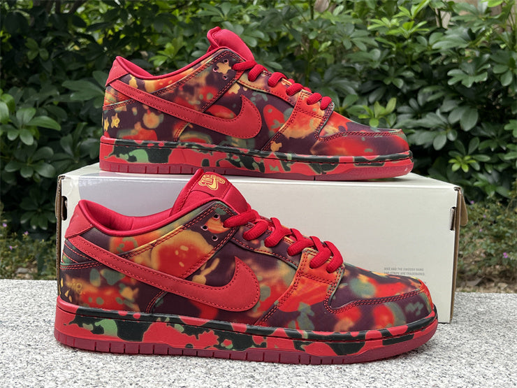 SBDNK‑018 — Nike SB Dunk Low “Poppy Field” — Varsity Red/University Gold — Design‑Inspired