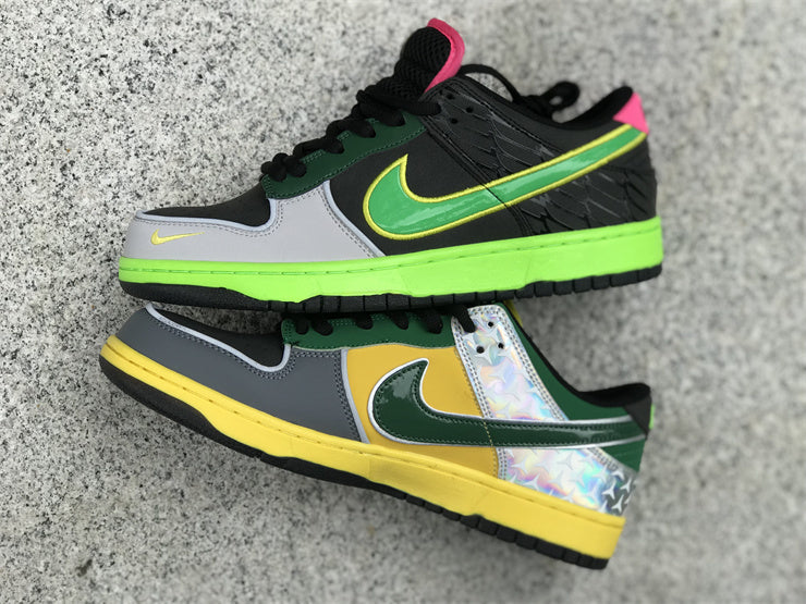 SBDNK‑024 — Nike SB Dunk Low “Oregon What The Duck — Alt PE” — Multi‑Color/Mascot‑Themed — Design‑Inspired
