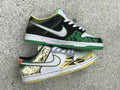 SBDNK‑025 — Nike SB Dunk Low “Oregon What The Duck — Alt Colorway” — White/Gold/Green — Design‑Inspired
