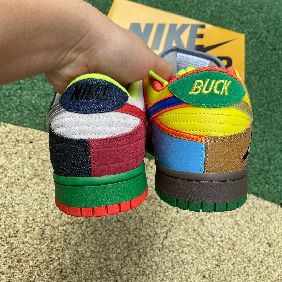 SBDNK‑026 — Nike SB Dunk Low “What The Dunk” — Multi‑Color — Design‑Inspired