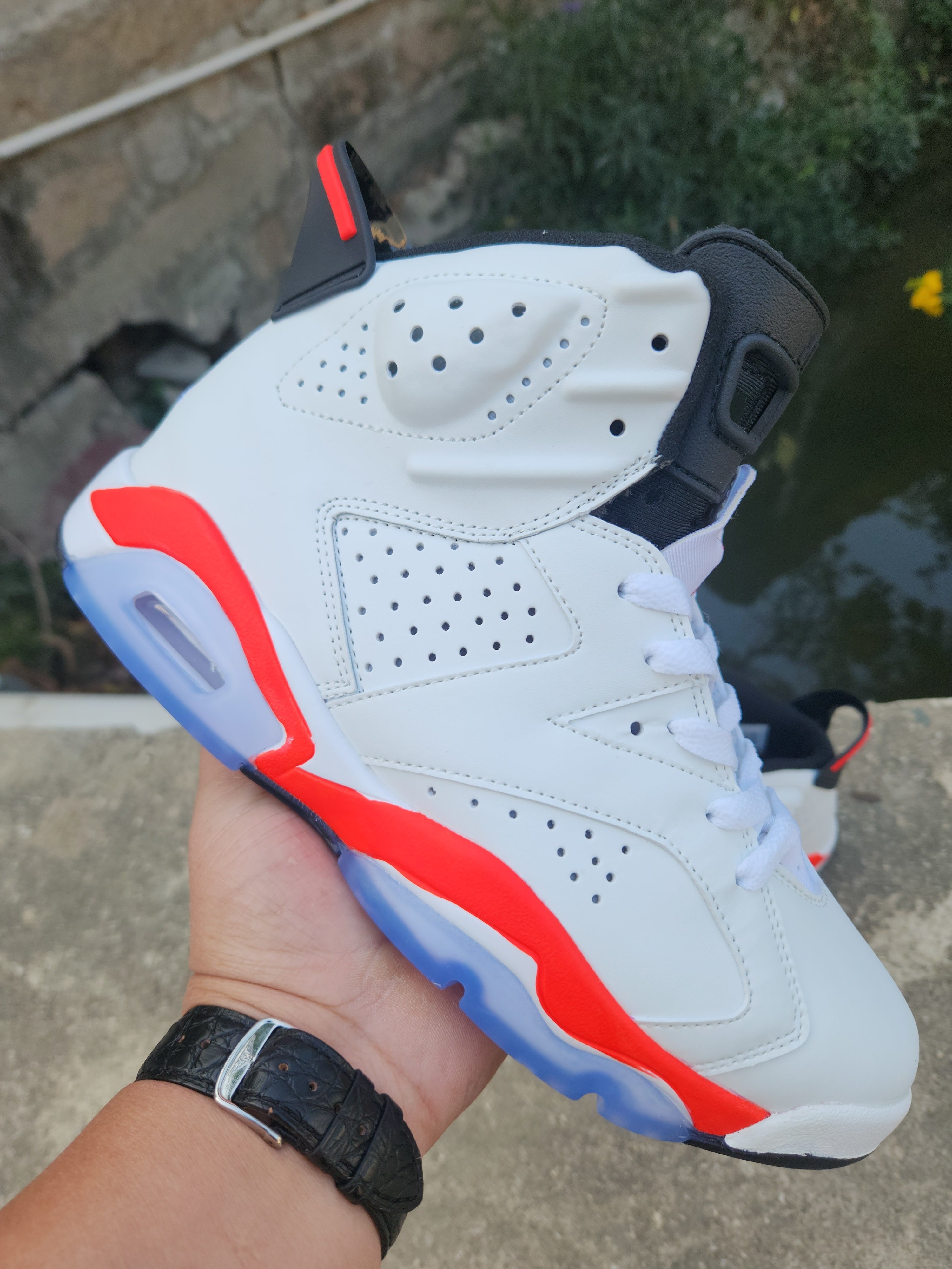 614 — Jordan 6 “White Infrared” — Design‑Inspired