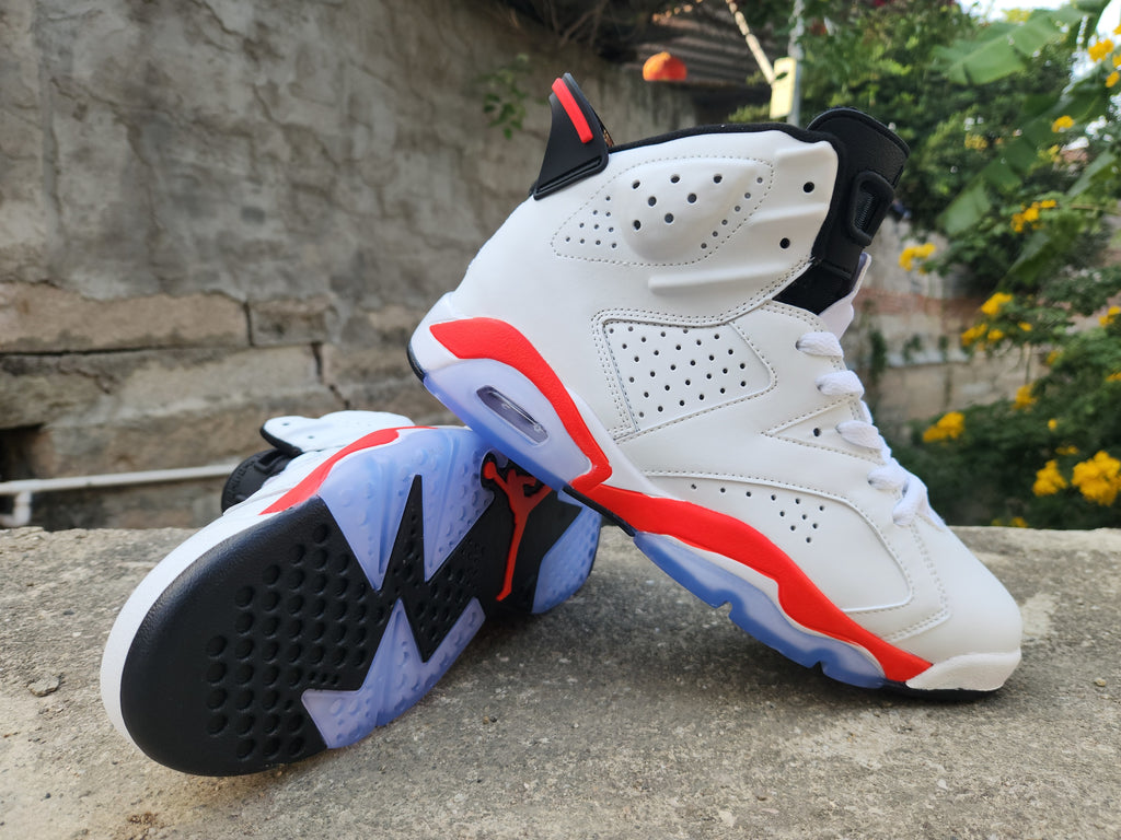 614 — Jordan 6 “White Infrared” — Design‑Inspired