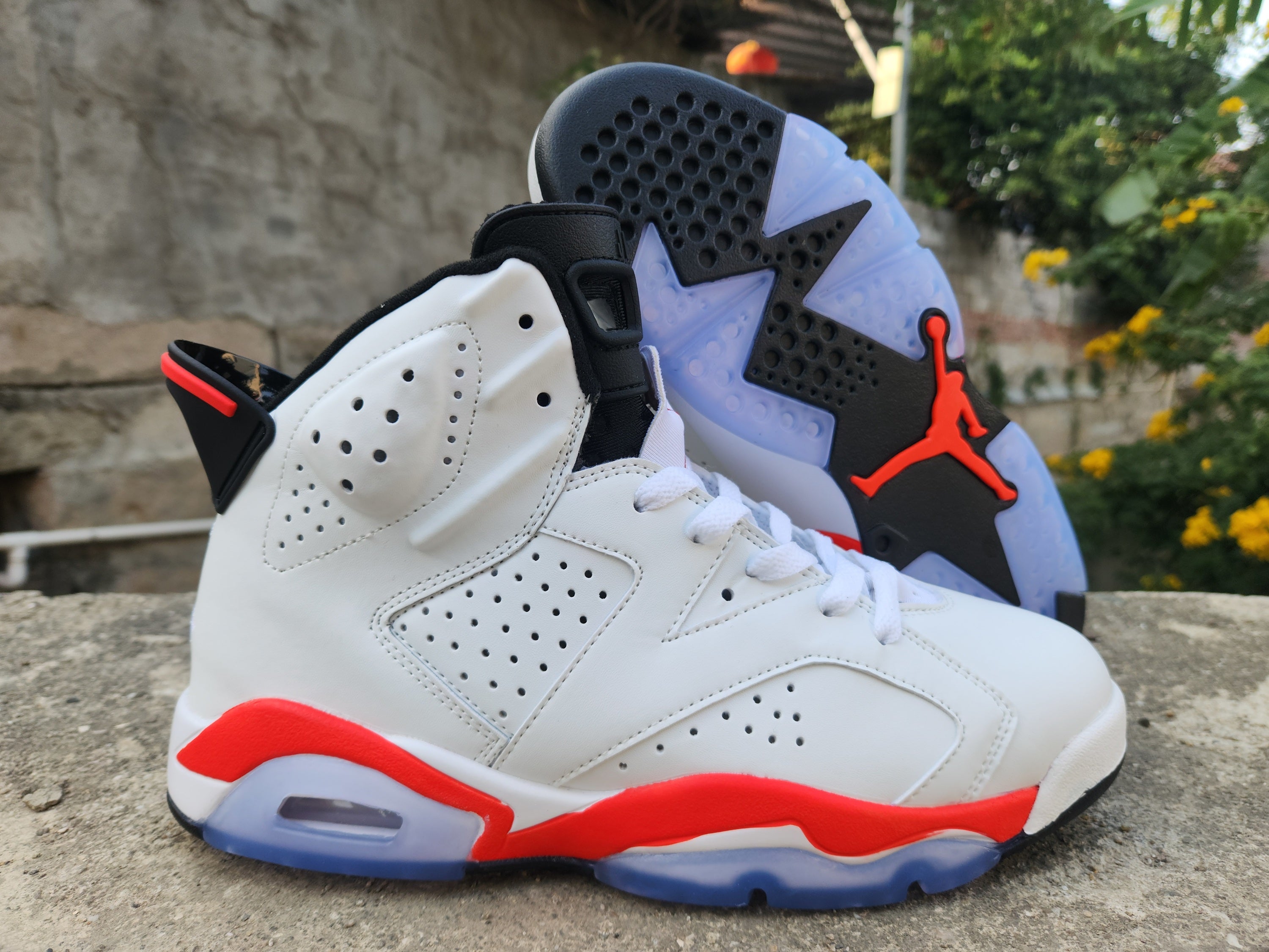 Jordan 6 - Design-Inspired "White Infrared" Custom Tribute Build AJ6-WHITEINFRARED-614
