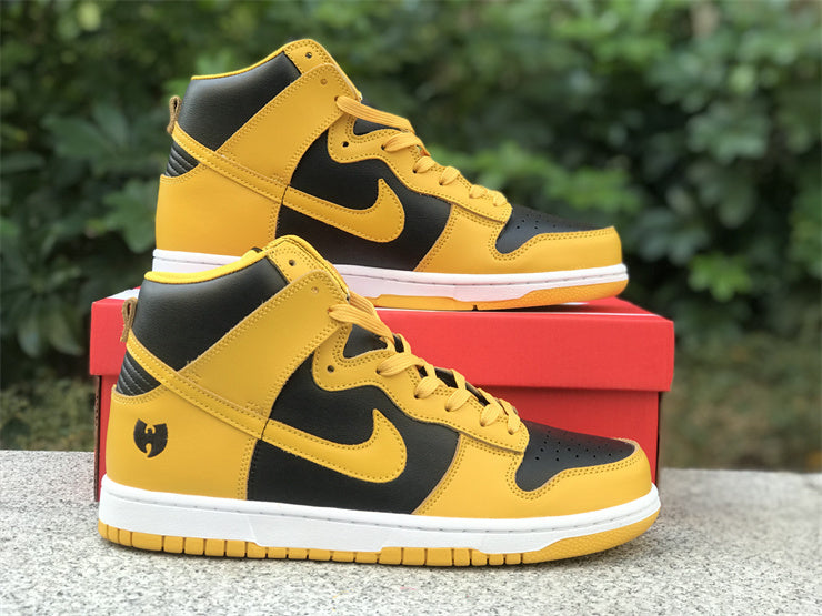 SBDNK‑028 — Nike Dunk High “Wu‑Tang” — Yellow/Black — Design‑Inspired