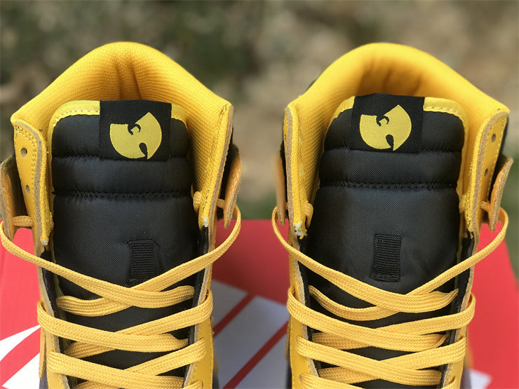 SBDNK‑028 — Nike Dunk High “Wu‑Tang” — Yellow/Black — Design‑Inspired