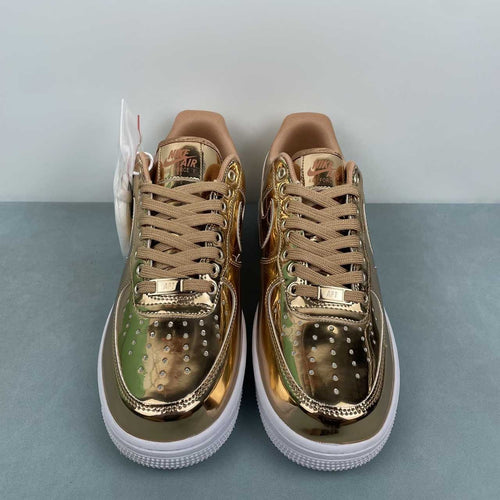 Air Force 1 – Design-Inspired "24 Karats" Metallic Gold Custom Tribute Build AF1-025