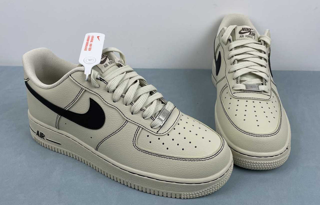 Air Force 1 – Design-Inspired "Light Bone/Black Stitch" Custom Tribute Build AF1-037