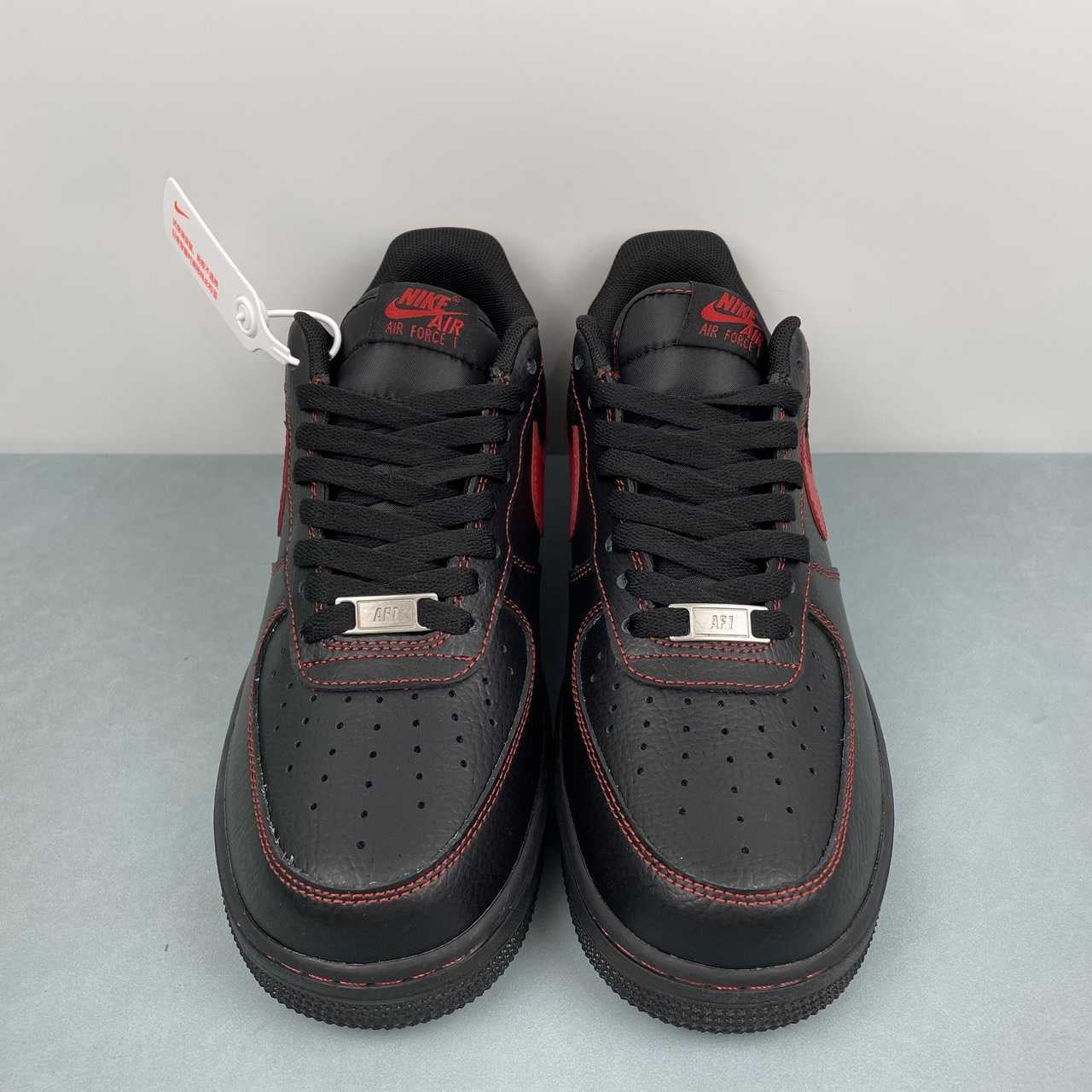 Air Force 1 – Design-Inspired "Red Stitched"  Custom Tribute Build AF1-036