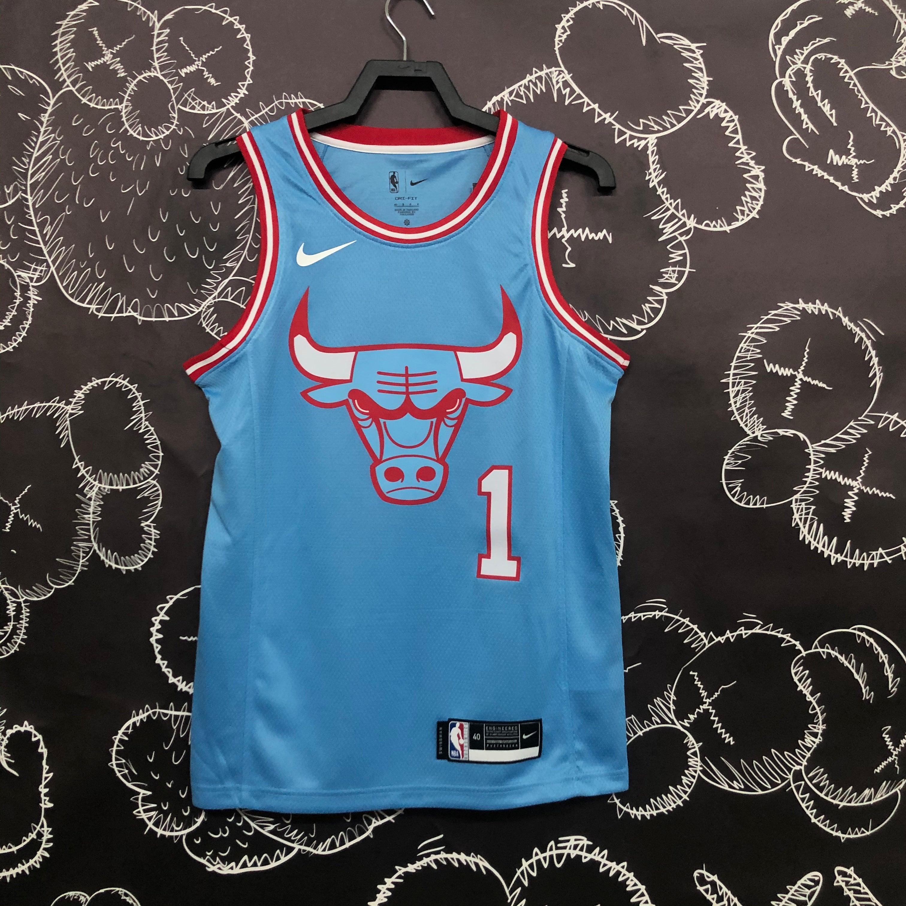 Chicago Bulls — Derrick Rose #1 City Edition Jersey (Powder Blue)