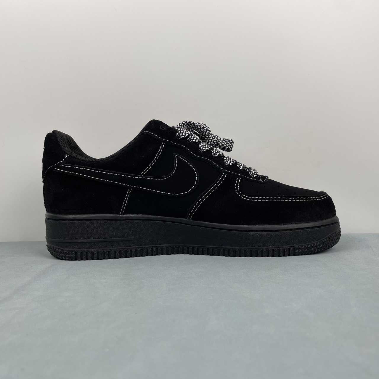 Air Force 1 – Design-Inspired "Venoms" Black Suede Fantasy Build AF1-034