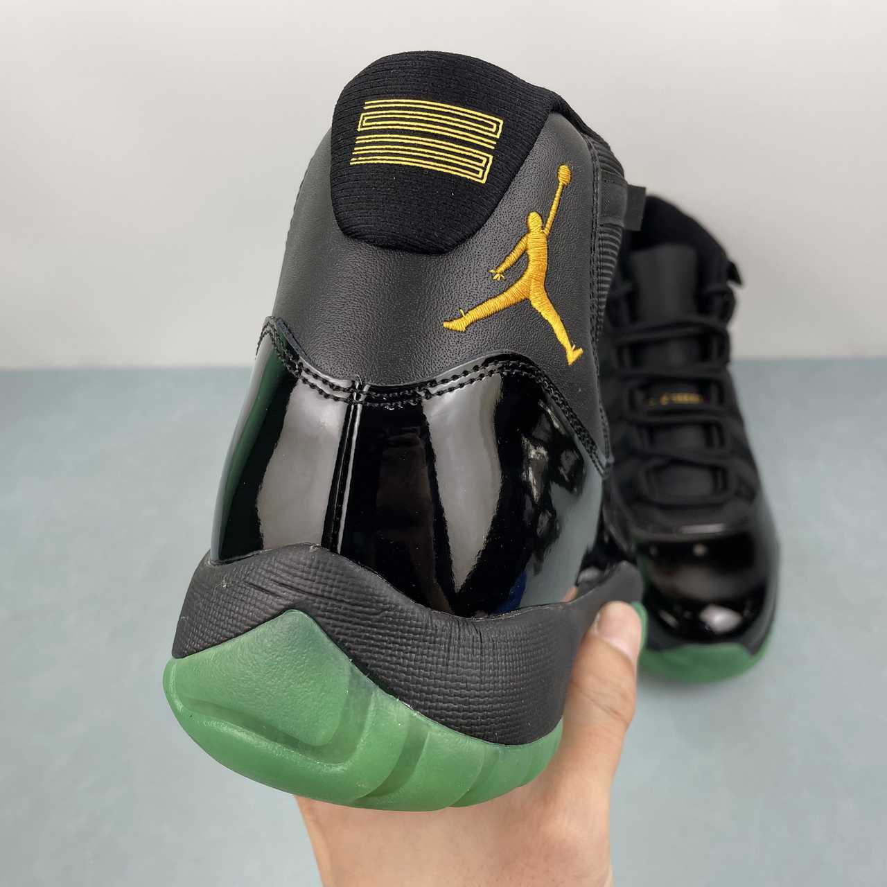 Jordan 11 – Design-Inspired "Jammin Jamaicas" Custom Fantasy Build AJ11‑JAMMN‑1126