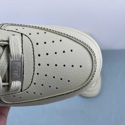 Air Force 1 – Design-Inspired "Light Bone/Black Stitch" Custom Tribute Build AF1-037