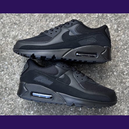 Air Max 90 Design-Inspired - "All Black" "Black" Custom Tribute - AM90-ALLBLK-002 - Sole Revival and Redemption LLC