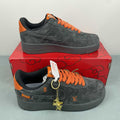 Air Force 1 – Design-Inspired "LV-Collab" Charcoal/Orange Fantasy Build AF1-032