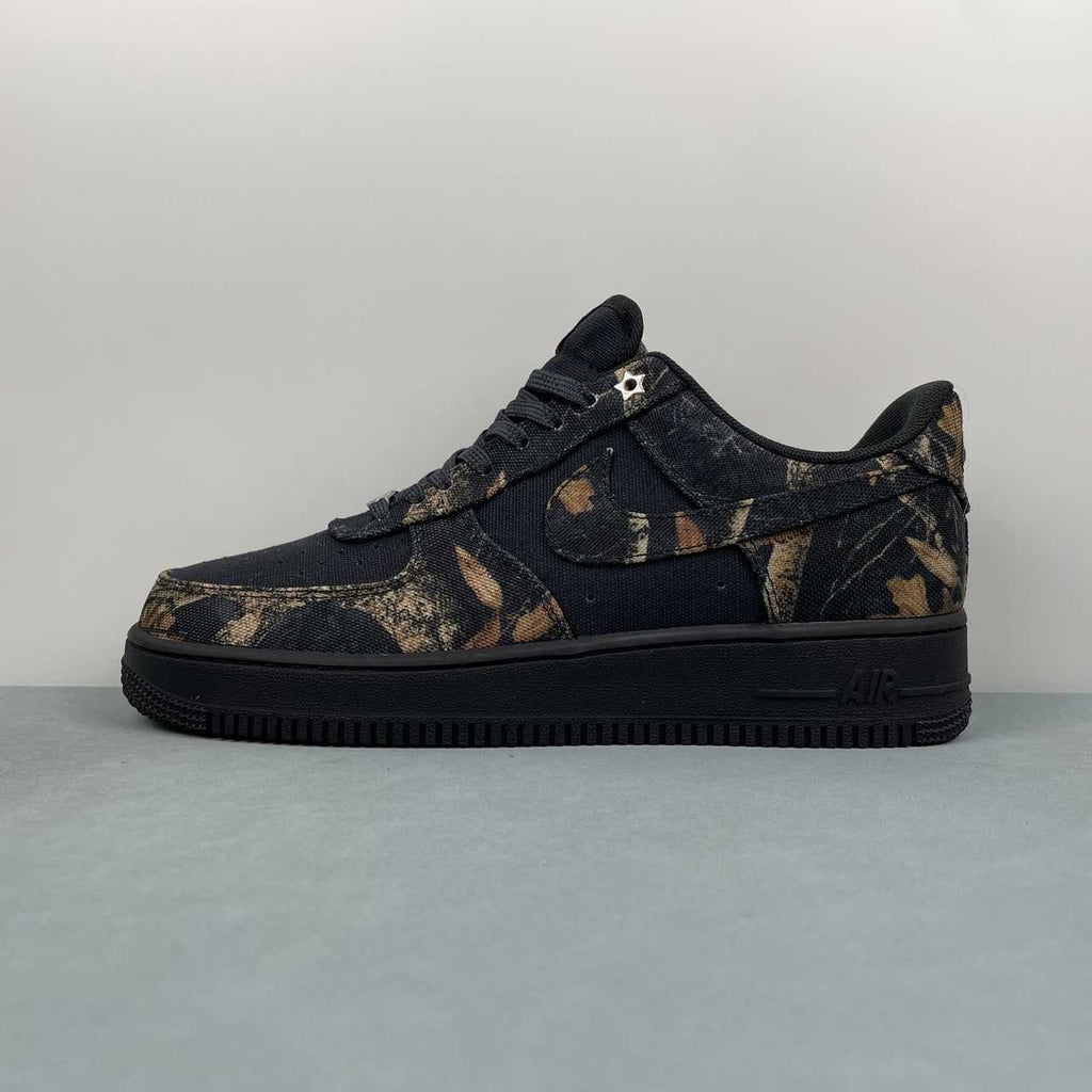 Air Force 1 - Design-Inspired "RealTree" Black - Camo Canvas Custom Tribute Build AF1-039