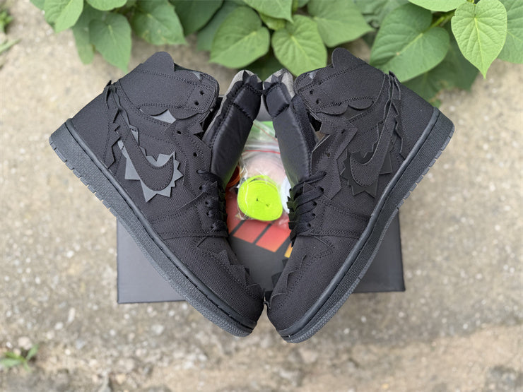Jordan 1 High Design-Inspired - J Balvin "Blacked Out" "Black" Custom Tribute - AJ1-BLVNJ-046