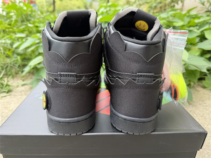 Jordan 1 High Design-Inspired - J Balvin "Blacked Out" "Black" Custom Tribute - AJ1-BLVNJ-046