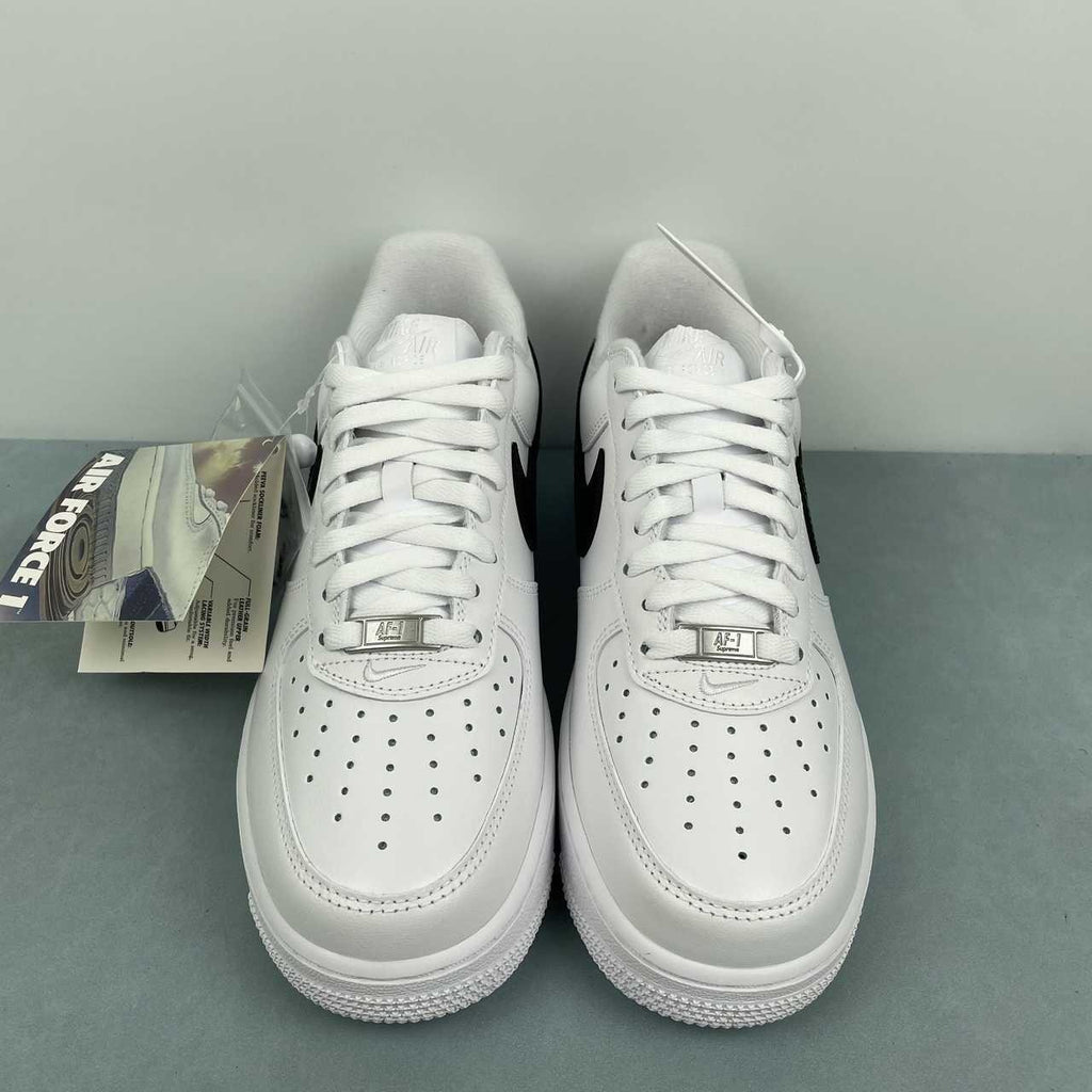 Air Force 1 – Design-Inspired "Supreme x AF1" White/Black Custom Tribute Build AF1-026