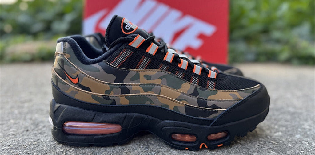 Nike Air Max 95 – Design-Inspired "Olive Camo Orange" Custom Tribute Build AM95-OLIVCAMO-009