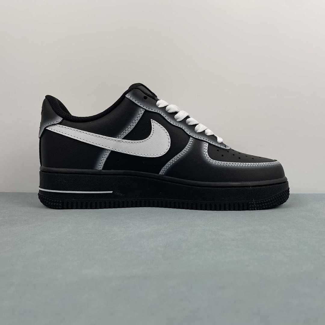 Air Force 1 – Design-Inspired "Ghost Stitch" Black/White Fantasy Build AF1-029