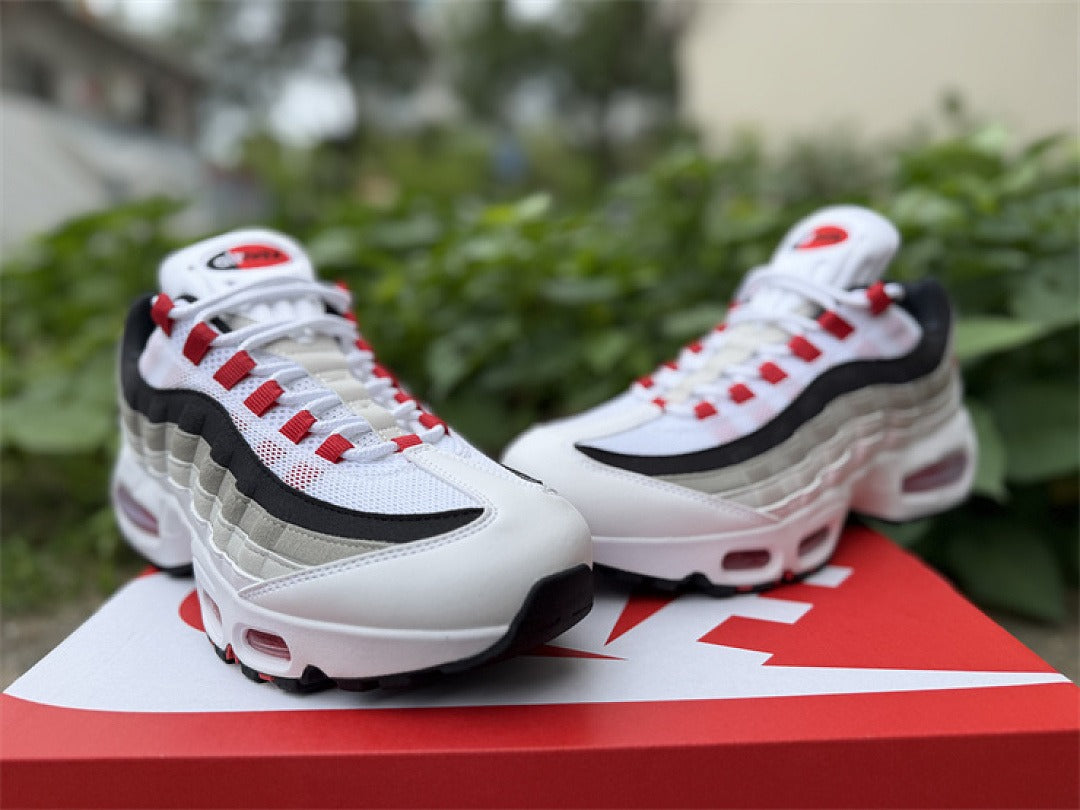 Nike Air Max 95 – Design-Inspired "White Red" Custom Tribute Build AM95-WHTRED-006