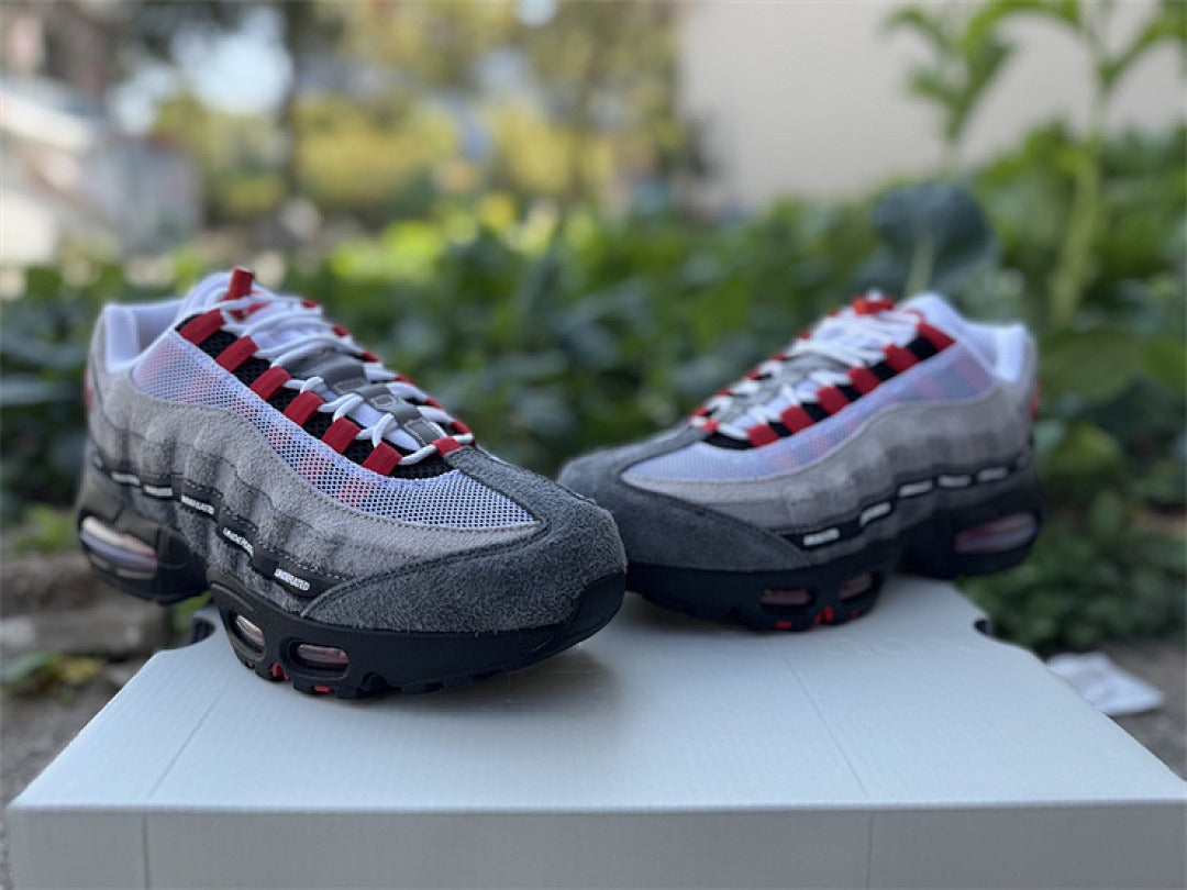 Nike Air Max 95 – Design-Inspired "Undefeated Grey Red" Custom Tribute Build AM95-UNDFTD-010