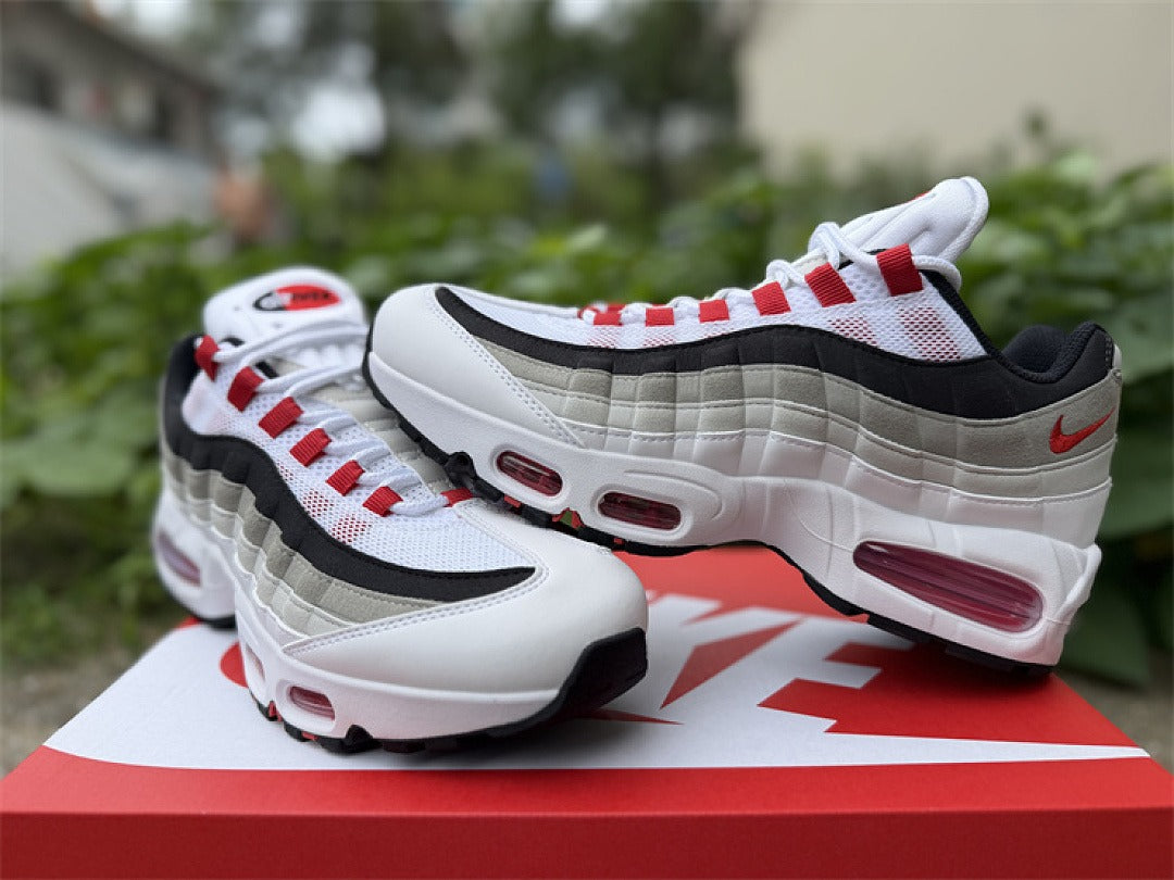 Nike Air Max 95 – Design-Inspired "White Red" Custom Tribute Build AM95-WHTRED-006