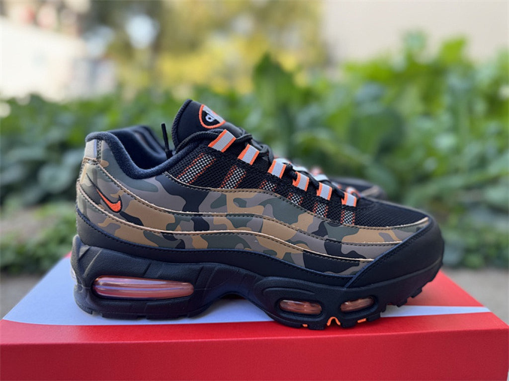Nike Air Max 95 – Design-Inspired "Olive Camo Orange" Custom Tribute Build AM95-OLIVCAMO-009