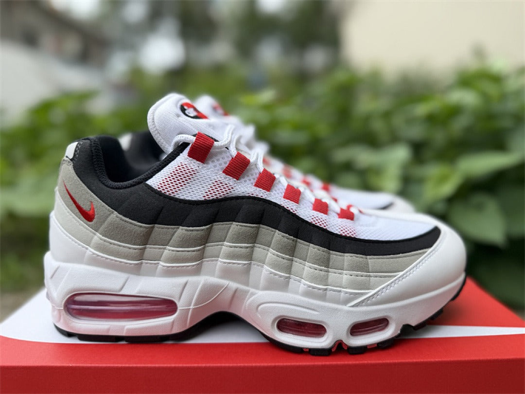 Nike Air Max 95 – Design-Inspired "White Red" Custom Tribute Build AM95-WHTRED-006