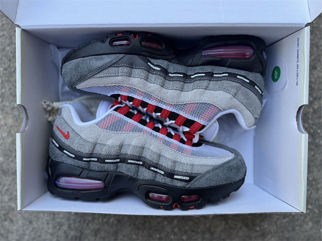 Nike Air Max 95 – Design-Inspired "Undefeated Grey Red" Custom Tribute Build AM95-UNDFTD-010