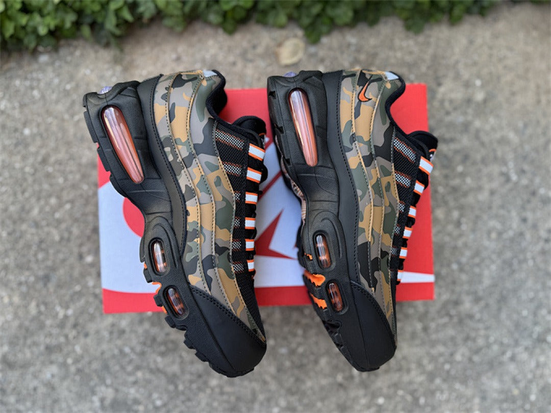 Nike Air Max 95 – Design-Inspired "Olive Camo Orange" Custom Tribute Build AM95-OLIVCAMO-009