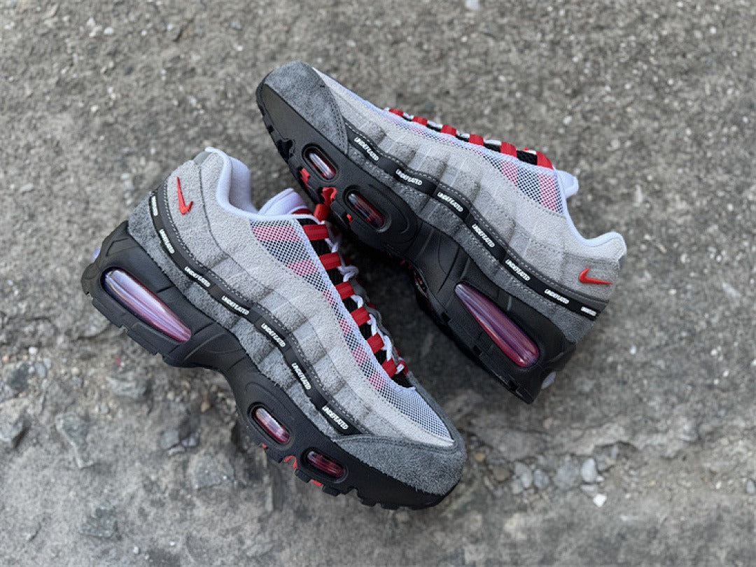 Nike Air Max 95 – Design-Inspired "Undefeated Grey Red" Custom Tribute Build AM95-UNDFTD-010