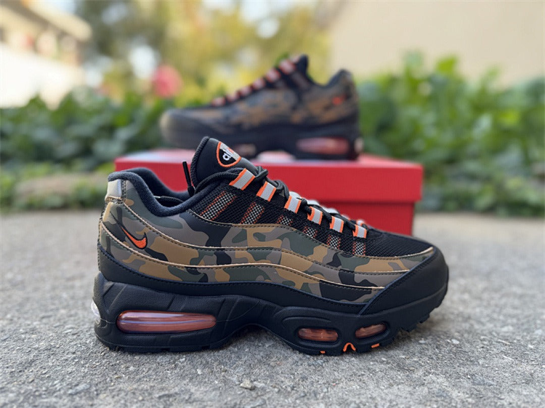 Nike Air Max 95 – Design-Inspired "Olive Camo Orange" Custom Tribute Build AM95-OLIVCAMO-009