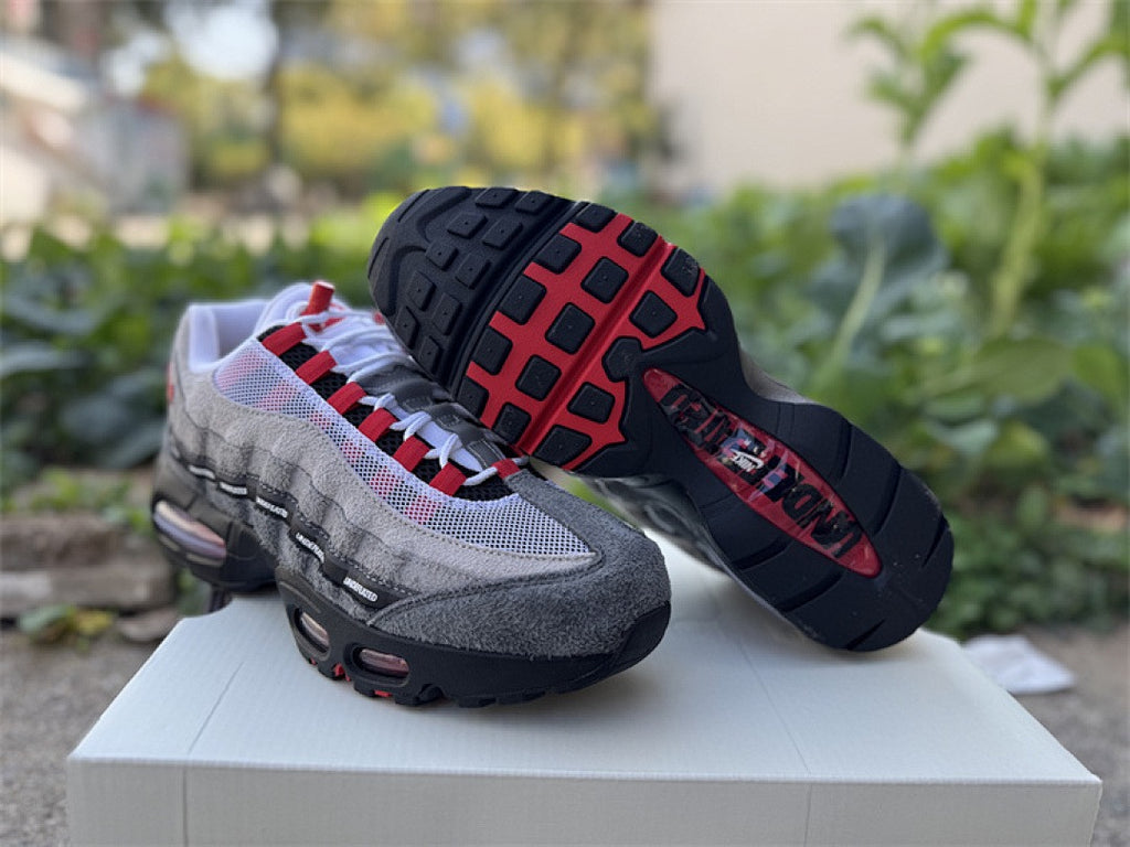 Nike Air Max 95 – Design-Inspired "Undefeated Grey Red" Custom Tribute Build AM95-UNDFTD-010