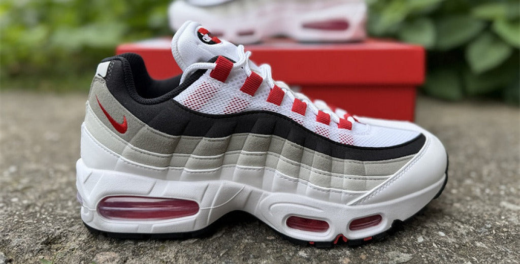 Nike Air Max 95 – Design-Inspired "White Red" Custom Tribute Build AM95-WHTRED-006