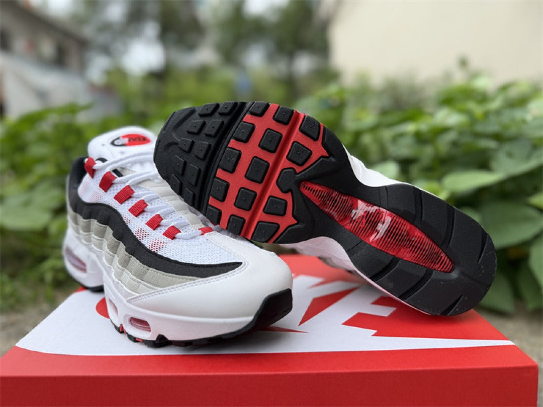 Nike Air Max 95 – Design-Inspired "White Red" Custom Tribute Build AM95-WHTRED-006