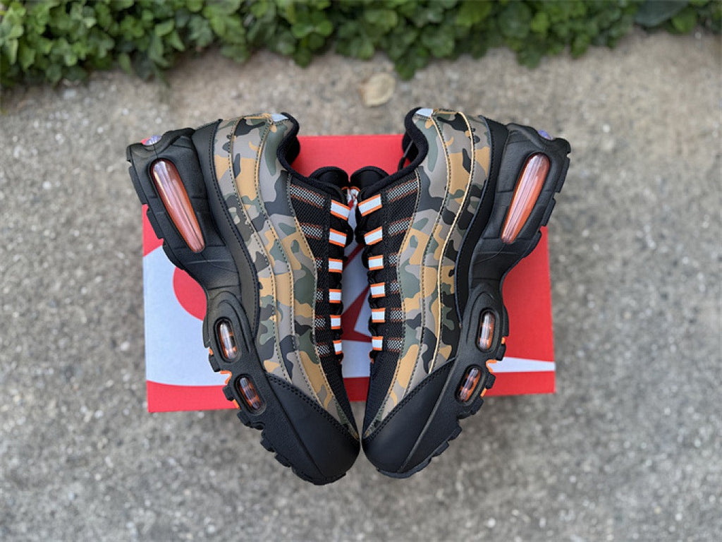 Nike Air Max 95 – Design-Inspired "Olive Camo Orange" Custom Tribute Build AM95-OLIVCAMO-009