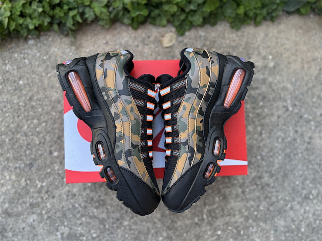 Nike Air Max 95 – Design-Inspired "Olive Camo Orange" Custom Tribute Build AM95-OLIVCAMO-009