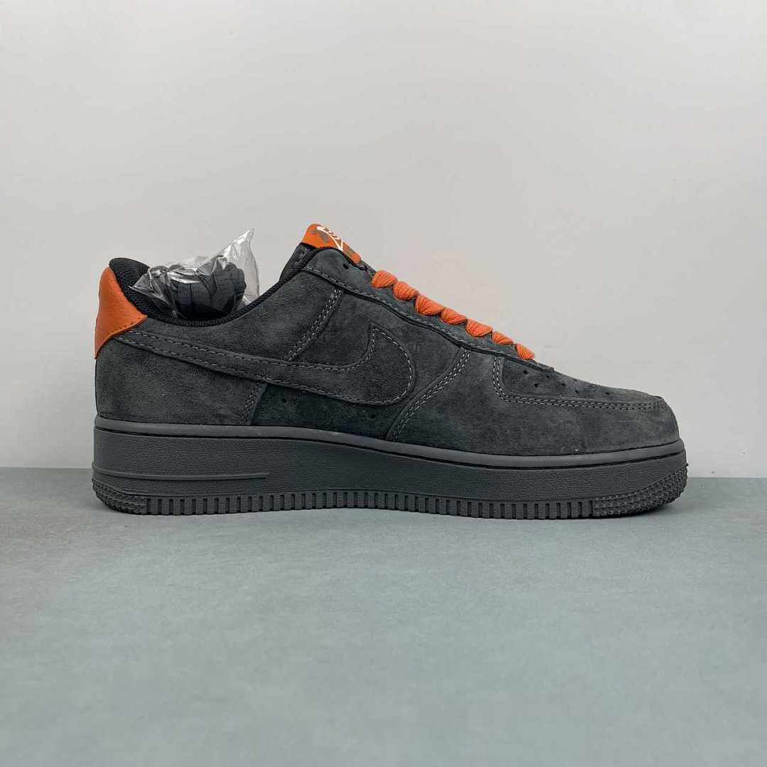 Air Force 1 – Design-Inspired "LV-Collab" Charcoal/Orange Fantasy Build AF1-032