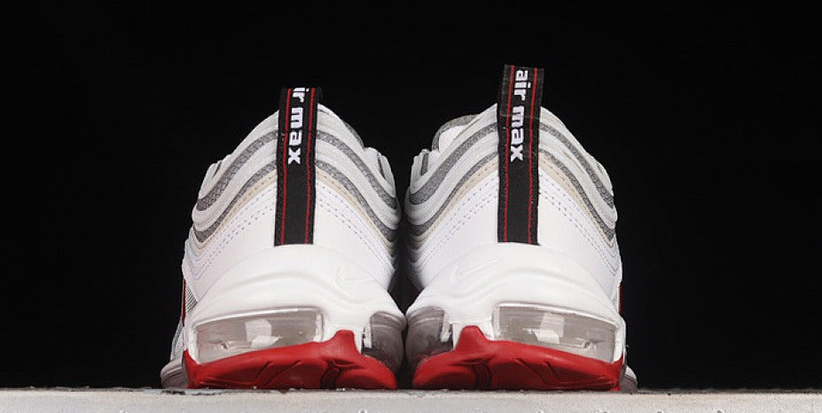 Nike Air Max 97 - Design-Inspired "White/Grey/Red" Custom Tribute AM97-WHTGRYRED-041