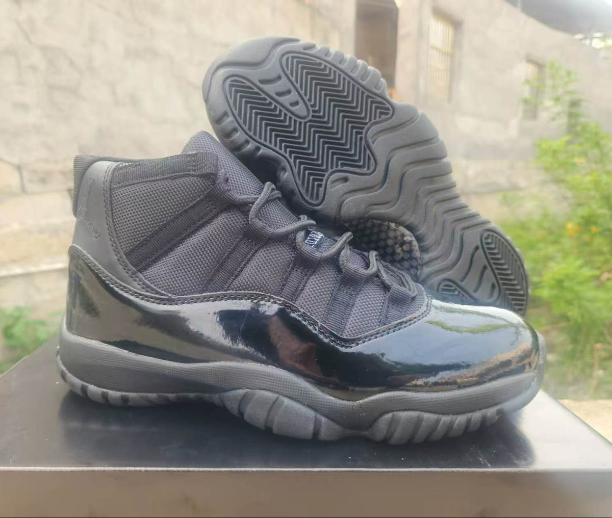 Jordan 11 Design-Inspired - "Black Cat" - AJ11-BLKCAT-1147
