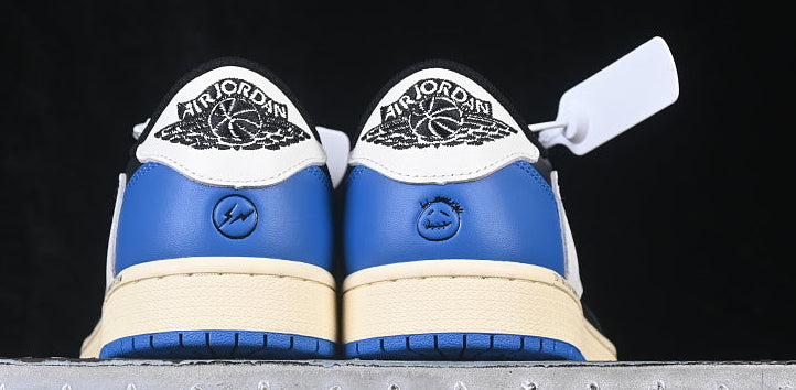 Air Jordan 1 Low OG – Design-Inspired "Travis Scott x Fragment Black Royal" Custom Tribute Build AJ1L-FRAGTS-001