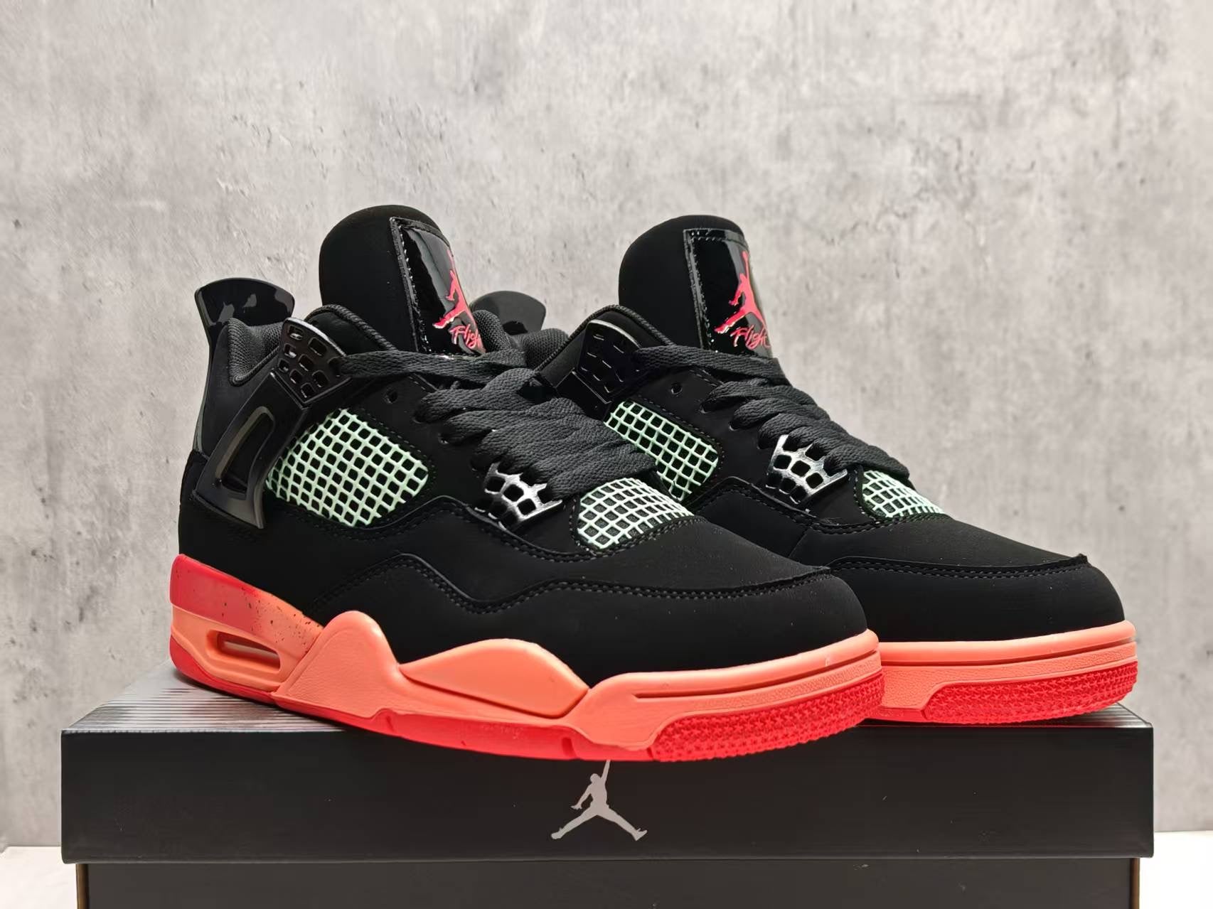 451 — Jordan 4 “Black &amp; Infrareds” — Tribute Custom