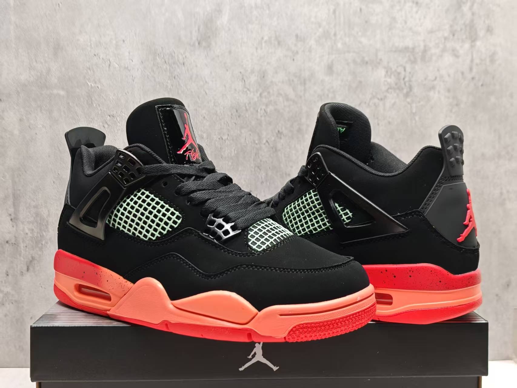 451 — Jordan 4 “Black &amp; Infrareds” — Tribute Custom