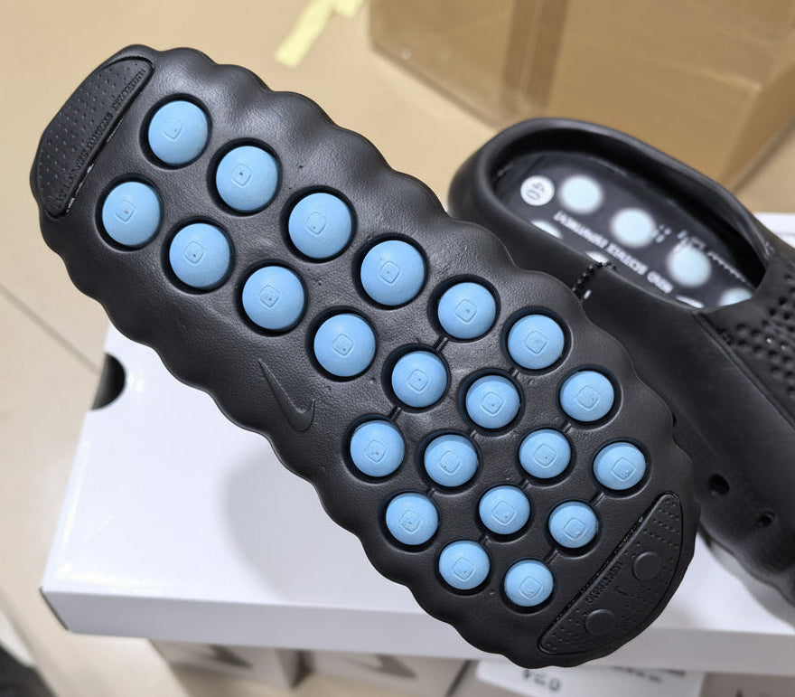 Nike Mind 001 Slides — Design‑Inspired Footwear: Black/Carolina Blue